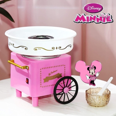 Машина за захарен памук, розова, 520W РЕТРО ДИЗАЙН,Мини Маус Minnie Mouse