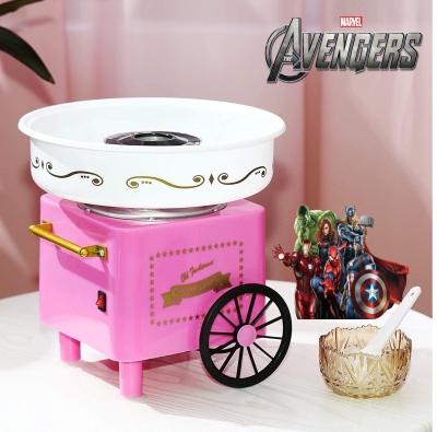 Машина за захарен памук, розова, 520W РЕТРО ДИЗАЙН, Авенджърс Avengers