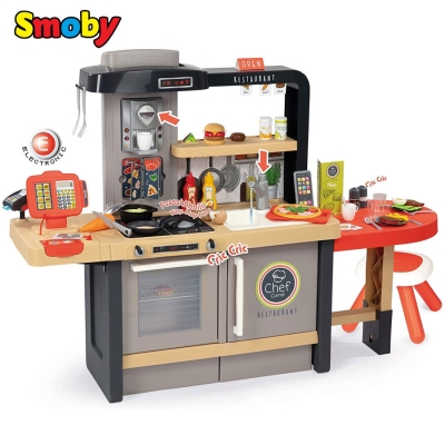 Smoby Голяма двулицева кухня с ресторант Chef Corner