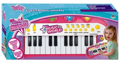 Йоника/Пиано  Music World 24 клавиша, 4 инструментални стила, 4 музикални  инструмента + светлини