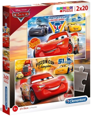 CLEMENTONI  Пъзел Cars/Колите Маккуин, 2х20части