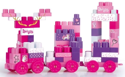 DOLU UNICORN Конструктор Jumblocks в чанта, 70 части, розов