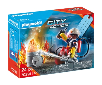 Playmobil - Занимателен игрален  комплект Пожарникари, 24 елемента