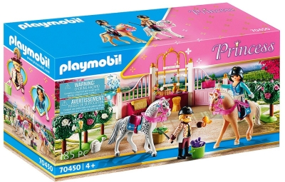 Playmobil - Занимателен комплект за игра Урок по езда за принцеса, 265 елемента
