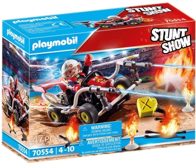 Playmobil - Занимателен комплект за игра Каскадьорско шоу, Пожарен автомобил, 47 елемента