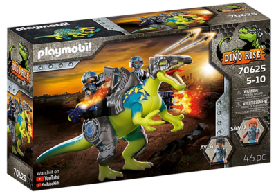 Playmobil - Занимателен комплект за игра  Спинозавър: Двойна защитна сила, 46 елемента