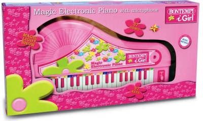 Bontempi - Малко розово пиано, 37 клавиша, 37 демо песни
