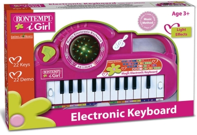 Bontempi - Електронен синтезатор 22 клавиша и светеща топка I Girl