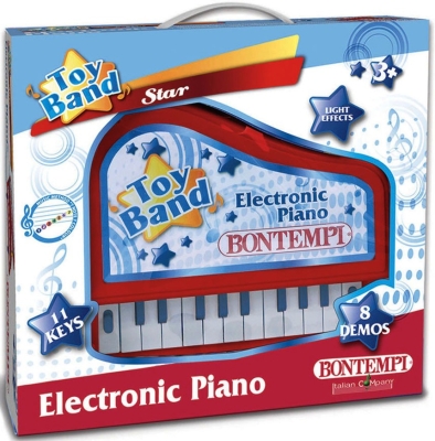Bontempi - Малко червено пиано, 11 клавиша, 8 песни