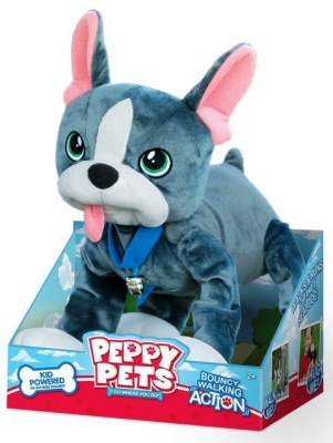 Peppy Pets - Плюшен любимец за разходка навън - Кученце Булдог