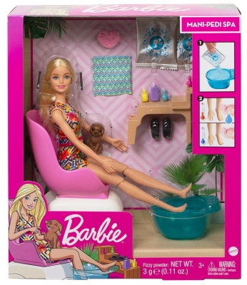 Кукла Barbie - Игрален комплект: Салон за маникюр