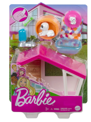 Кукла Barbie - Мини игрален комплект, кучешка колибка
