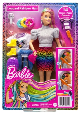 Кукла Barbie - Леопардова коса с дъга