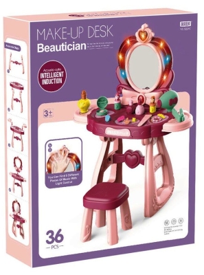 Bowa Тоалетка Make Up Desk със столче и светещо огледало