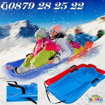 Шейна с облегалка до 50кг и ръчки за управление, въже за дърпане, 86x46см