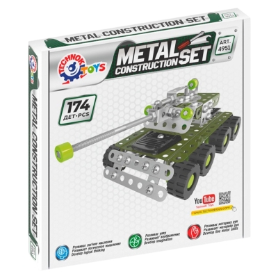 Метален конструктор танк с 174 части TECHNOK, Украйна