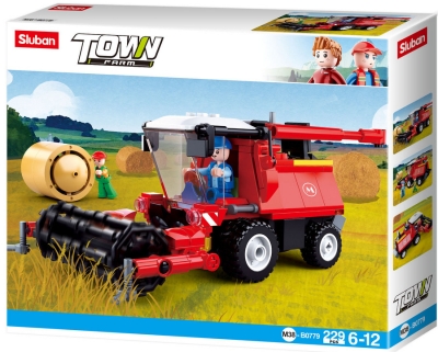 Конструктор Sluban Сити – Комбайн, 229 Елемента, 2 Фигурки, 29×24×6 см