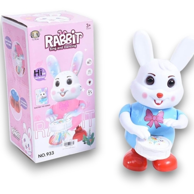 Танцуващо Зайче с Барабан, Звук и Светлини