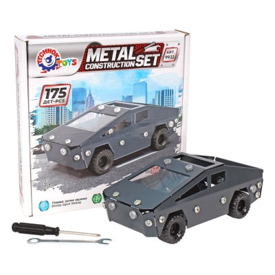 Метален конструктор Тесла кибертрак, Tesla Cybertruck, 175 части, TECHNOK, Украйна