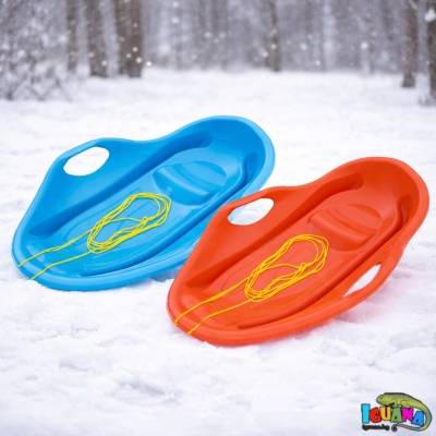 Шейна Ергономична с Отвори за Захват и Въже за Теглене Синя и Червена 85×57×15 см до 75 кг