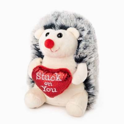 Плюшено таралежче със сърце „Stuck on you“, два цвята, 20см