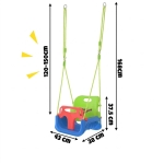 Детска Люлка 3в1 Синьо  Зелено  Седалка с Колани за Безопасност за Дом И Градина