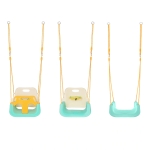 Детска Люлка 3в1 Зелено  Бежова Седалка с Колани за Безопасност за Дом И Градина