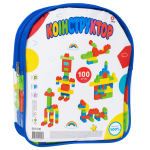 Конструктор Едри Части 100 Елемента в Раница с Цип 26×15×35 см