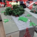 Коледни подложки за прибори, Коледен комплект калъфи от филц за Коледна трапеза