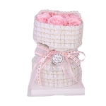 Букет от Сапунени Рози и Перли Iguana For You , 22см x17см, Розов