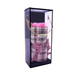 Букет Сапунена Роза в Луксозна Подаръчна Опаковка Iguana Fashion , 21см x10см, Pink