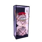 Букет Сапунена Роза в Луксозна Подаръчна Опаковка Iguana Fashion , 21см x10см, Red