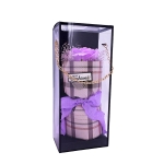 Букет  Сапунена Роза в Луксозна Подаръчна Опаковка Iguana Fashion , 21см x10см, Lavender