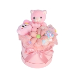 Подаръчна Кутия с Плюшени Играчки и Декоративен Букет, Sweetie от Iguana.bg, Розов Цвят, 31 см х 22 см.