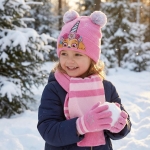 Зимна Шапка с Шал и Ръкавици Пес Патрул Скай, Paw Patrol Skye