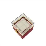 Въртяща се Кутия Изненада с Нежна Сапунена Роза, Iguana Rotating Jewelry Box, акрил Бордо