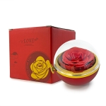 Кръгла Въртяща се Кутия Изненада с Роза и Място за Бижу, Бордо, Rotating Jewelry Box от Iguana.bg