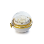 Кръгла Въртяща се Кутия Изненада с Роза и Място за Бижу, Бял Цвят, Rotating Jewelry Box от Iguana.bg