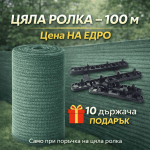 Засенчваща зелена оградна мрежа, 85% фактор с UV защита, Ширина от 1м до 10м, Дължина от 10м до 100метра | iguana.bg