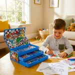 Рисувателен комплект триетажно куфарче с Моливи, Флумастери И Бои Спайдърмен Spider-Man Отмъстителите Avengers