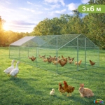 Птичарник 3x6x2 м – Волиера и Клетка за Пилета, Кокошки и Други Животни