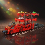 Автовоз на 3 нива с 6 коли, камион изстрелващ колички | IGUANA.BG