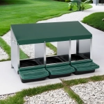 Гнездо за Кокошки Носачки Автоматично с Колектор за Яйца, Метално, 3 Отделения