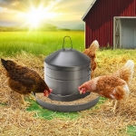Поилка за Птици 8 Литра Неръждаема Стомана за Кокошки, Пилета и Патици