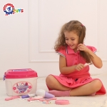 Фризьорски Комплект с Количка, Куфар и Аксесоари в Кутия 55×37×37