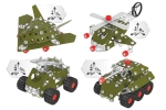 Метален конструктор военни машини, 4 модела, 430 части, TECHNOK, Украйна