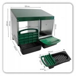 Гнездо за Кокошки Носачки Автоматично с Колектор за Яйца, Метално, 2 Отделения