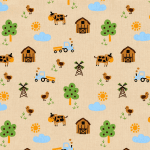 Детски Спален Комплект Веселата Ферма 100% Памук OEKO-TEX за Кошара 60x120см и 70x140см