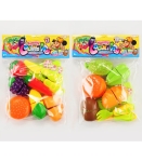 Комплект Плодове и Зеленчуци за рязане с велкро лепенки + Прибори