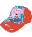ДЕТСКА ШАПКА С КОЗИРКА PEPPA PIG - GEORGE 2 ЦВЯТА 48/51 : Цвят - Син